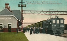 CANADA SARNIA TUNNEL RAILROAD STATION RAILWAY DEPOT ANTIQUE POSTCARD 