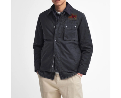 Barbour x Steve McQueen Workers Wax Jacket in Charcoal KING OF