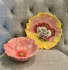 TRACY PORTER Lemon Chiffon Collection Plate and Bowl Hand Painted very nice gift
