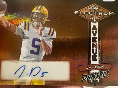 2024 Leaf Electrum Avenue Jayden Daniels Auto 19/49 Bronze