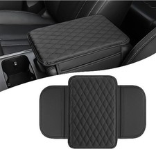 Car Center Console Cover Leather Car Arm Rest Cover With 2 Storage Bags Univer