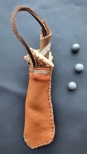 Deer Tan Handmade Shot Bag/Pouch Round Ball, Flintlock, Black Powder, Muzzleload