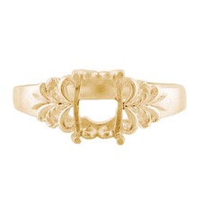 Semi Mount 8x6 MM Cushion Shape Faceted Cut Birthday Ring Sterling Silver