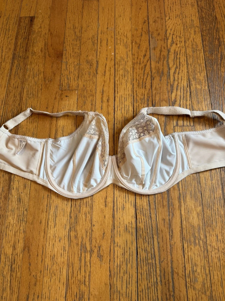 Elomi Bra Womens 38K Beige Cafe Latte Underwire Lace Plunge Side Support EL4340 - Image 2 of 4