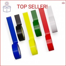 Electrical Tape Colors 6 Pack 30 Feet Voltage Level 600V Waterproof Dustproof, A