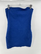 Zara mini Dress Blue Denim Strapless size XS #A
