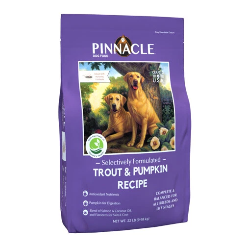 Pinnacle Pet Selectively Formulated Dry Dog Food Trout Pumpkin