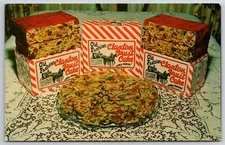 Old Fashioned Claxton Fruit Cake Adv Postcard c1964 w/ World's Fair Mention VGC