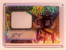 2019 Select Diontae Johnson Jumbo Prizm RC Patch Auto Orange Pulsar FOTL 2/23