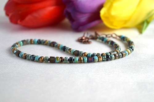 Kids Beaded Necklace – Unisex Handmade Jewelry Boho Choker Gift for Boys Girls - Picture 5 of 12