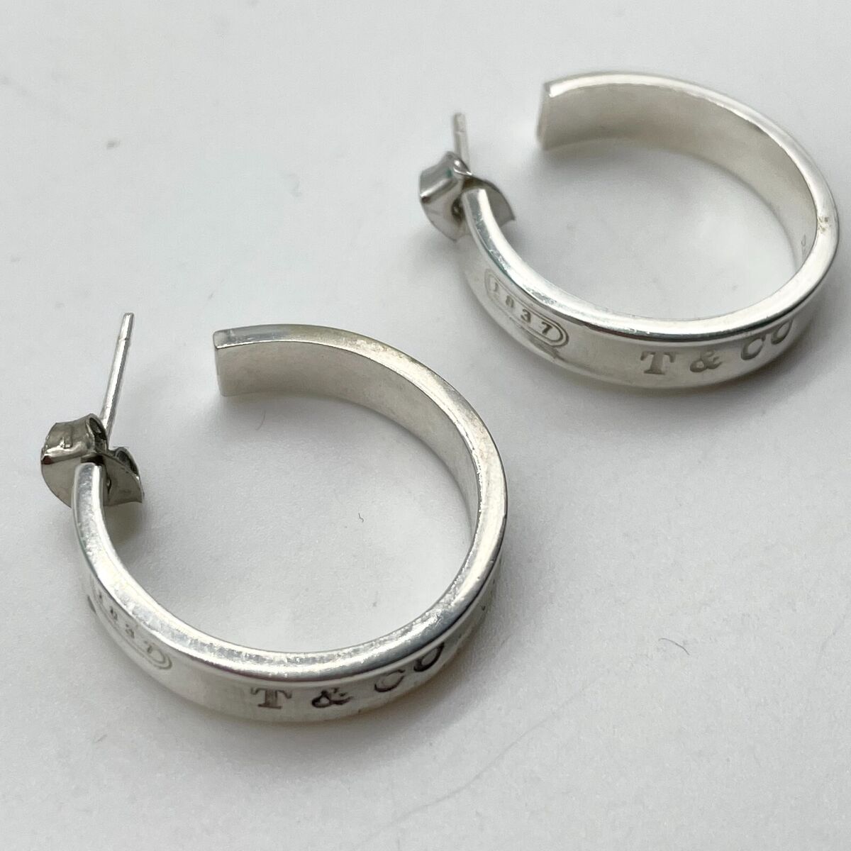 Tiffany & Co. Hoop earrings 1837 narrow Sterling Silver 925 Tiffany & Co. Hoop earrings 1837 narrow Sterling Silver 925