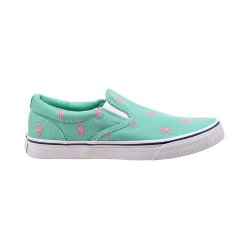 Polo Ralph Lauren Thompson Logo Printed Slip-On Men's Shoes Sunset Green-Pink 816840601-003