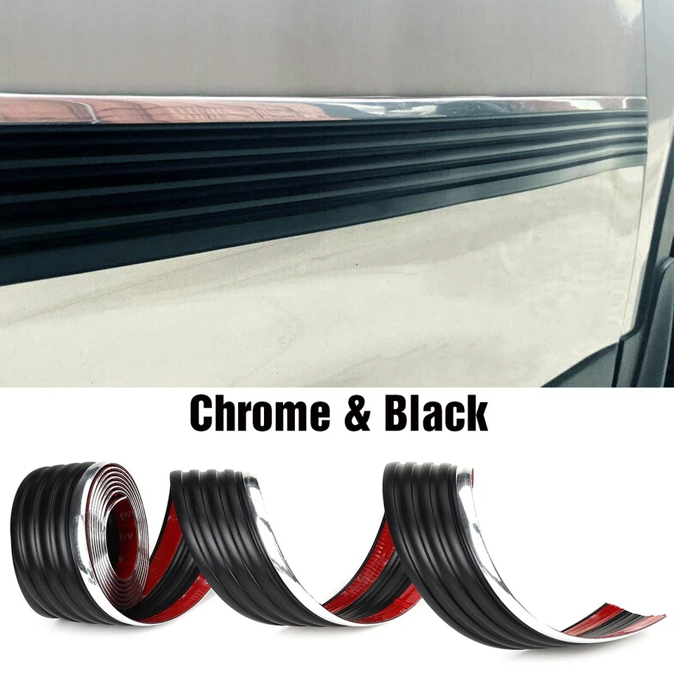 236*2.5 inch Black Side Body Trim Molding Protector Fits Chevy GMC Pickup Truck - Image 4 of 4