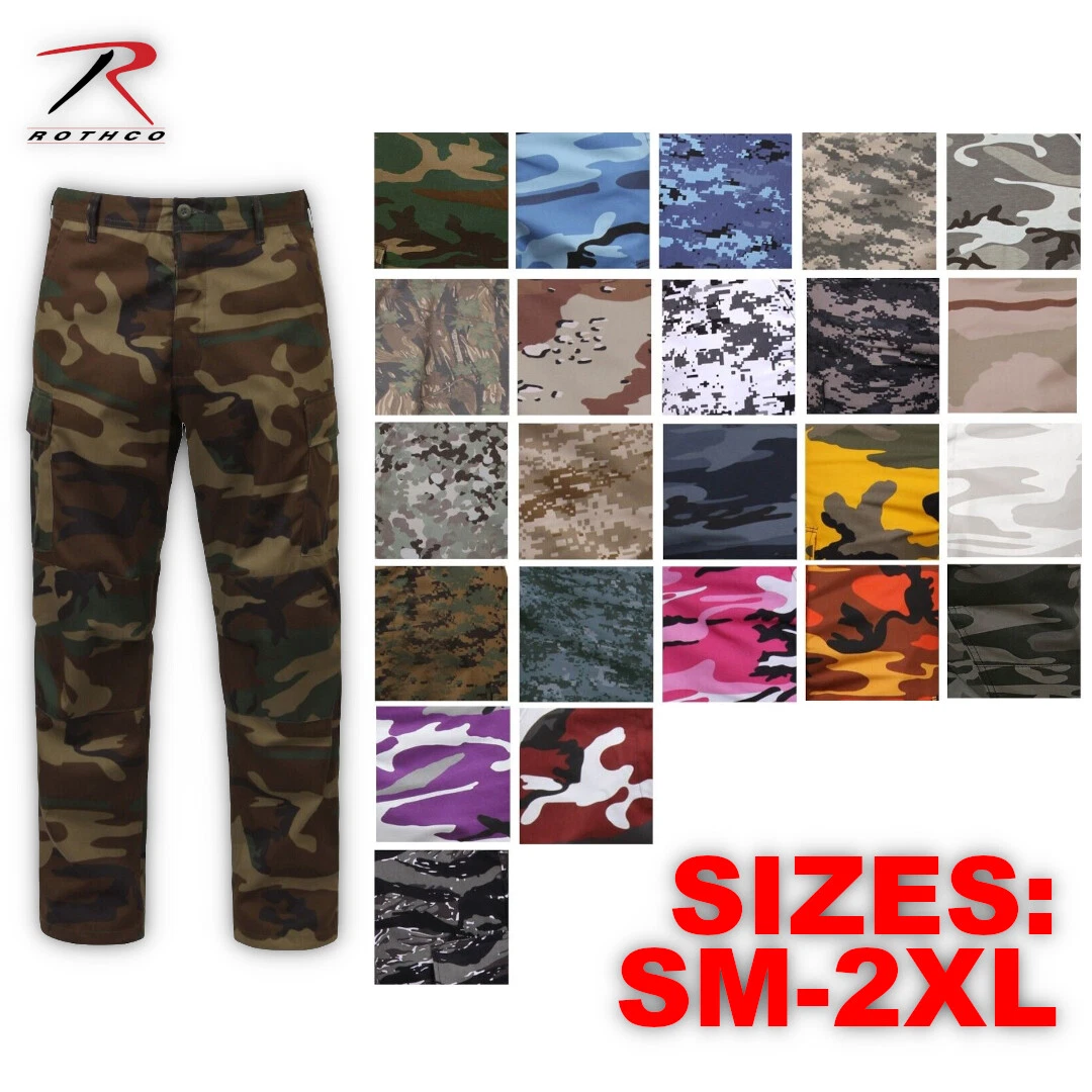 Rothco Military Camouflage BDU Cargo Army Fatigue Combat Pants (Choose  Sizes)