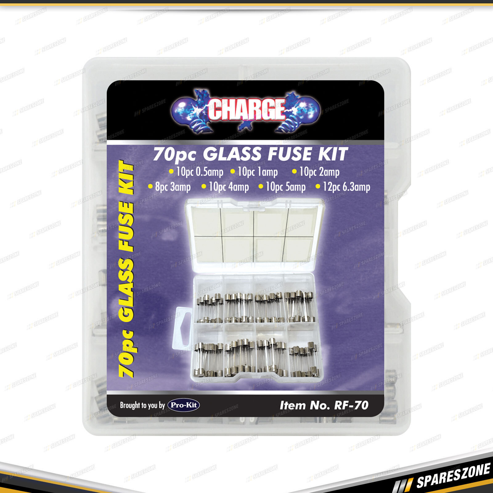 70 Pcs of ProKit Radio Fuse Kit Mixed Multiple Sizes Radio Fuses eBay