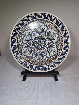 Vintage Handmade & Painted Plate from Greece Hanger Plate Only Made In Greece