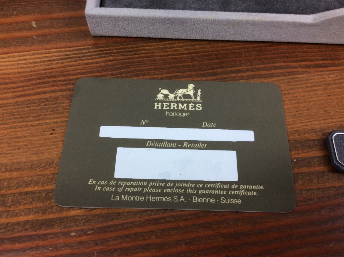 Hermes Long Watch Box + Blank ID Card & Tag | eBay