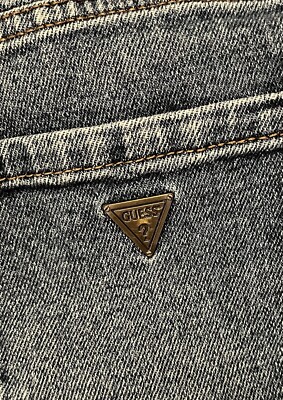 Jean Droit Femme Guess Gris Noir Délavé Pismo - Taille US 26 - Occasion En Très Bon état