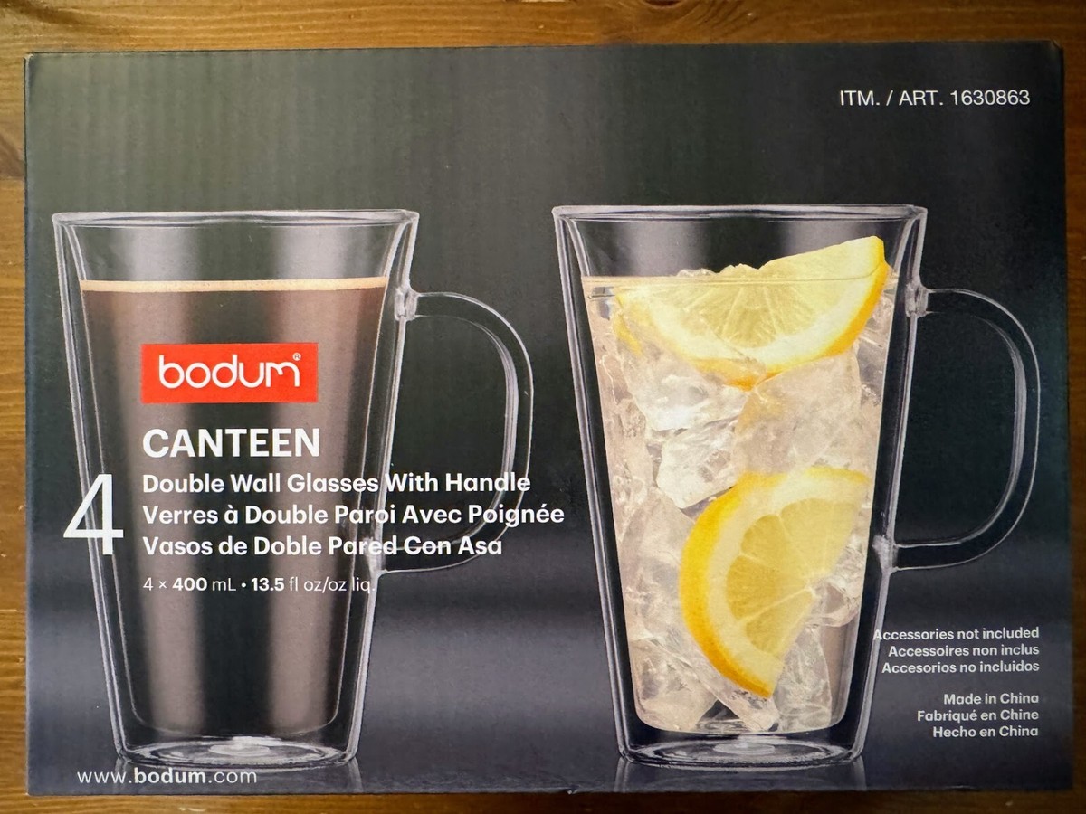 Glass Mugs Bodum Canteen Double Wall Glass Buy Bodum Canteen