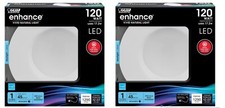 2-PACK Feit Electric 5/6 in. Integrated LED White Retrofit Recessed Light Trim