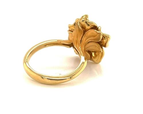 Carrera y Carrera Diamond 18k Yellow Gold Flower Ring - Size 6.5 - Picture 4 of 7