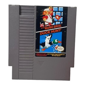 Nintendo NES Action Set Box Controller Gun Duck Hunt/Super Mario Bro Gioco Vintage