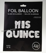 Quinceanera Decorations Mis 15 Foil Letter Balloon Banner Silver 15th Birthday