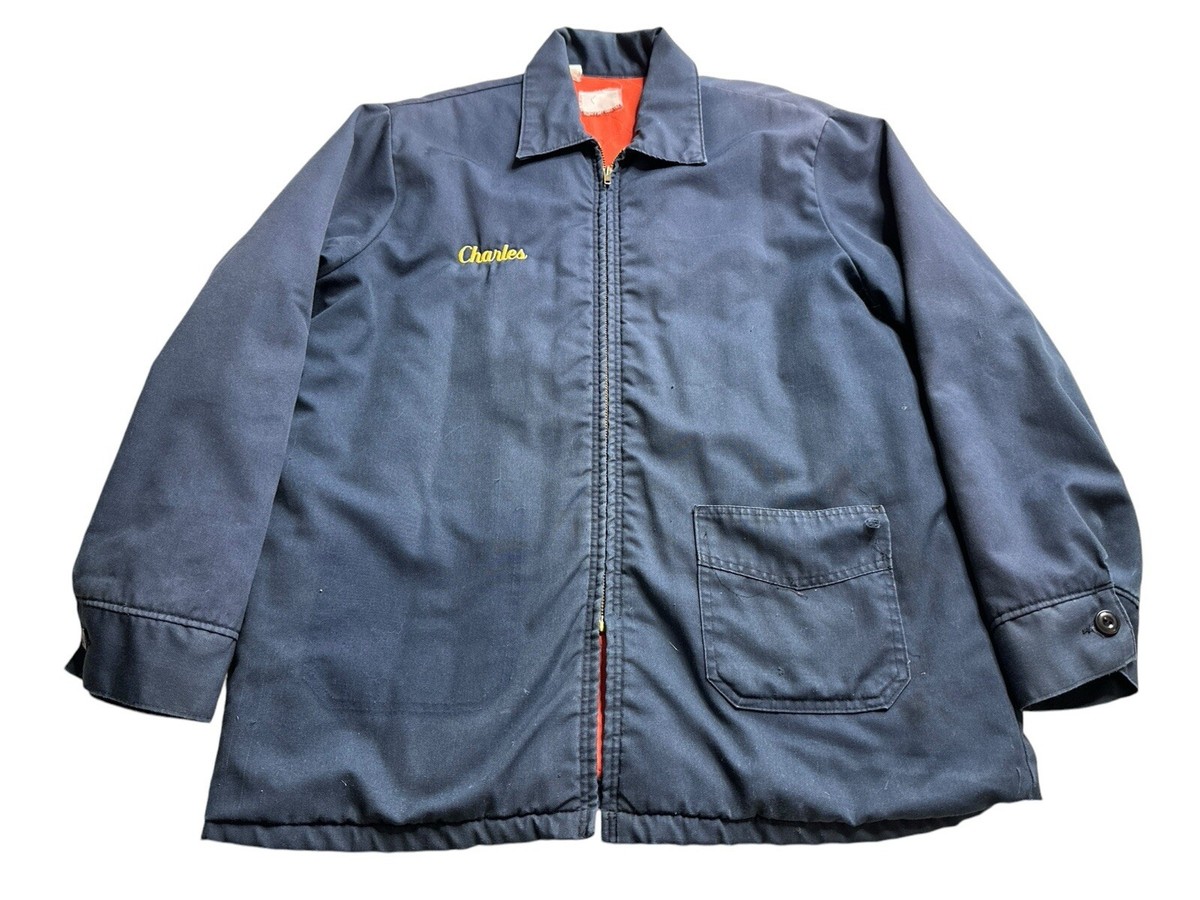 Vintage 60s Workwear Jacket Size Xl Talon Zipper 1970s 70s