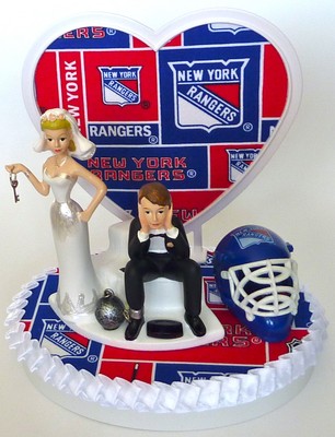 Wedding Cake Topper New York Rangers Themed Ny Hockey Ball Chain Humorous Funny Ebay