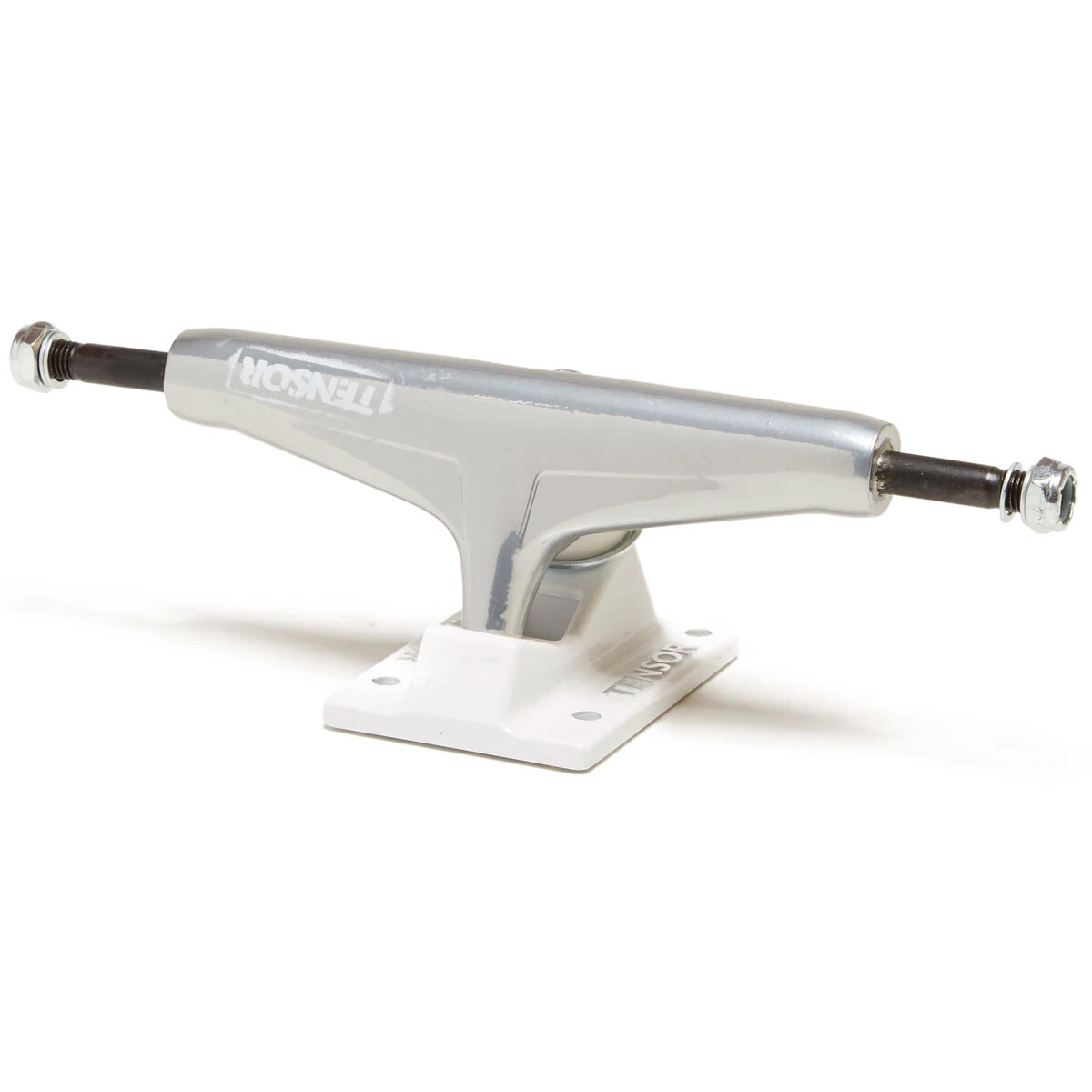 Tensor Skateboard Trucks Aluminum Stencil Mirror White 5.5 (8.25" Axle) Pair
