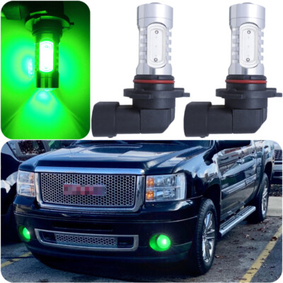 2pcs Bright Green 9145 9140 H10 LED Fog Light Bulbs Driving Lamp Conversion Kit