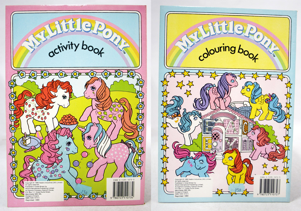 2X ULTRA RARE VINTAGE 1990 MY LITTLE PONY COLORING & ACTIVITY BOOK MLP ...