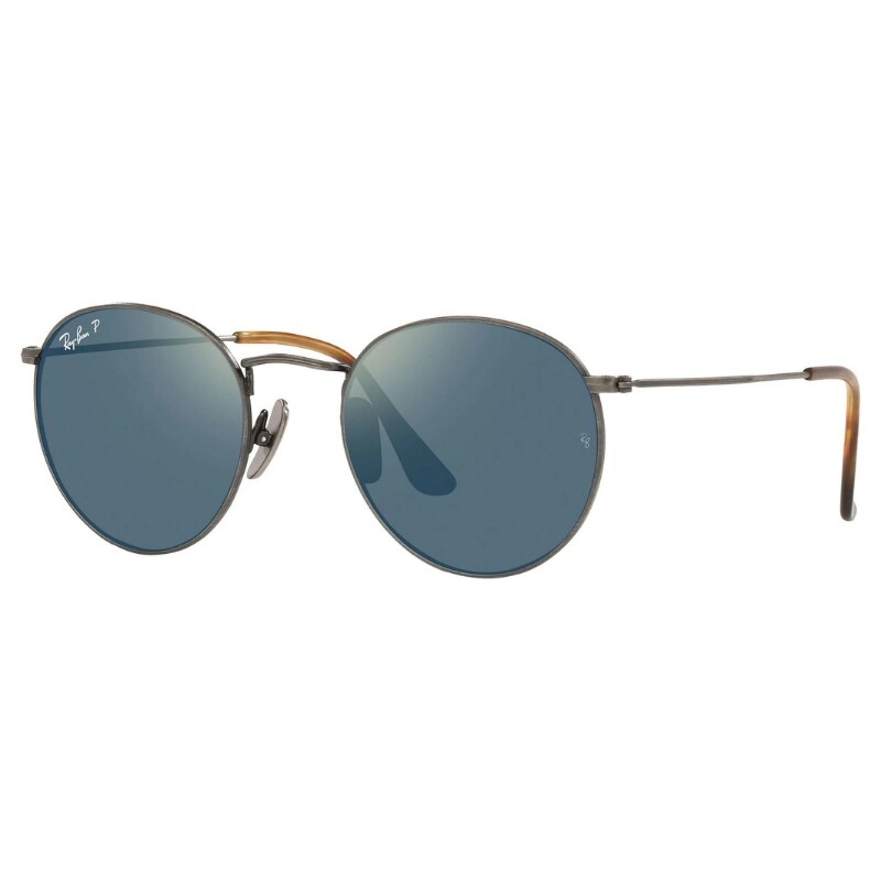 RAY-BAN Round Titanium Polarized Sunglasses - RB8247 - S 50-21mm