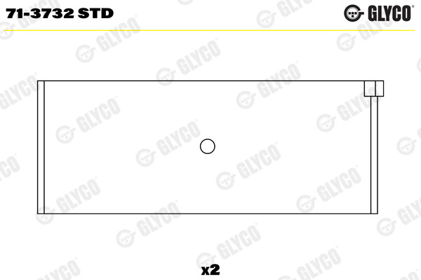 Glyco 71-3732 STD Hauptlager FüR Audi, Audi (Faw), Donkervoort, Seat, Skoda-image