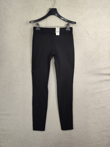 Express Women Pants 00 Black Poly Blend Mid Rise Skinny Leg Regular Fit Trousers