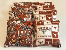 8 TEXAS LONGHORNS CORNHOLE BEAN BAGS BAGGO TAILGATE TOSS GAME REGULATION SIZE CP