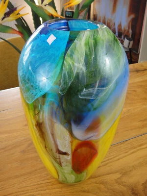 Luxus Vase Kristall Glas Kunst Murano Stil Kristallvase Blumenvase Glasvase Edel - Bild 1 von 4