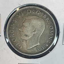1939 Great Britain Two Shillings - One Florin Silver Coin - George VI