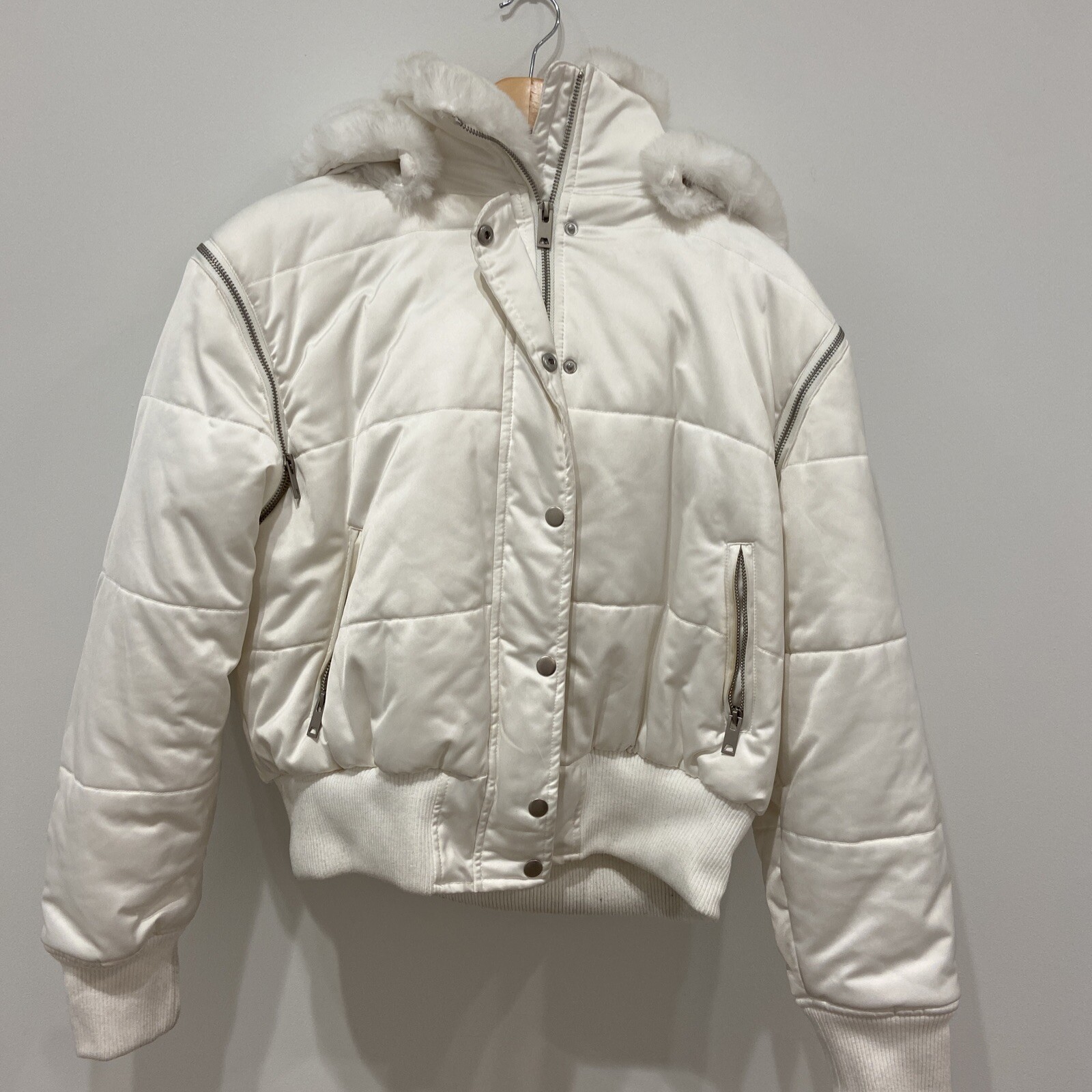 I.AM.GIA white hooded puffer jacket | eBay