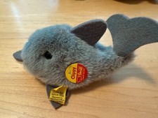 VINTAGE STEIFF GENUINE CLIPPY THE DOLFIN WITH TAGS AND BOX
