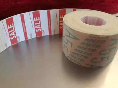 METO Roll of Self adhesive SALE WAS / NOW Price label stickers Woolworths Memorabilia