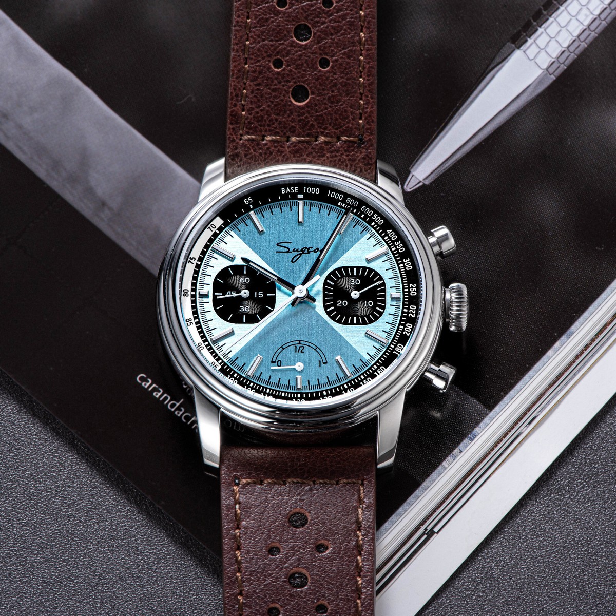 Sugess S438.03.Z ST1906 Sapphire Chrono Mechanical Aviator Watch