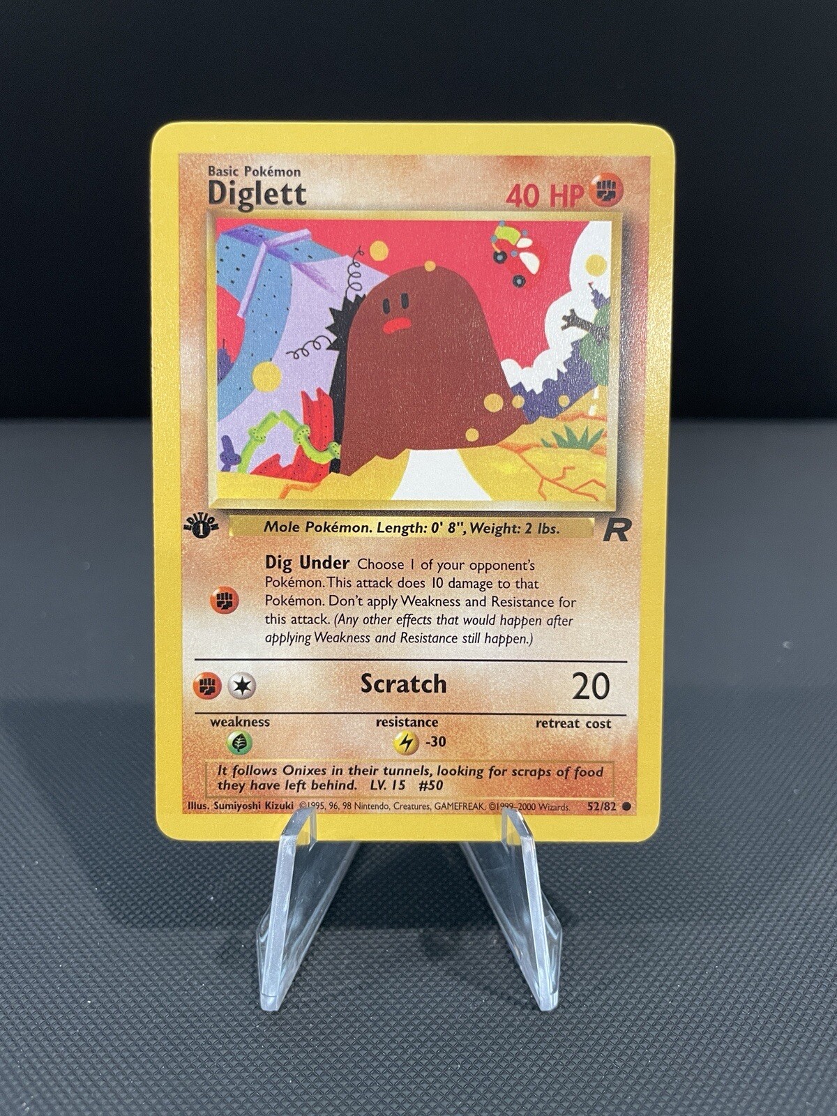 Pokémon Card 1ST EDITION Diglett Team Rocket 52/82 WotC Vintage 2000 NM