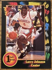 Larry Johnson 1992 Wild Card Rookie Card #24 Draft Pick Hornets NBA RC Free Ship