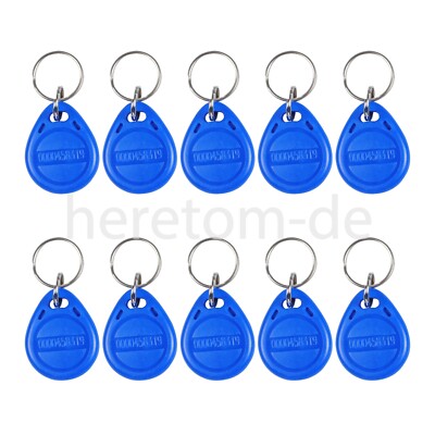10pcs Door Access IC 13.56MHz Tag Keychain FOB ID Read Write Für Security Reader