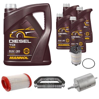 FEBI BILSTEIN Inspektionspaket 9L MANNOL Diesel TDI 5W-30 für Audi A8 4E_ 4.2