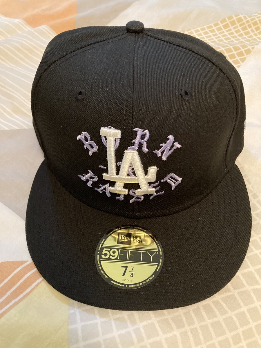 Born X Raised Dodgers 60th Anniversary Patch Hat 7 7/8 New Born X Raised Dodgers 60th Anniversary Patch Hat 7 7/8 New