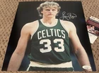 LARRY BIRD SIGNED 11X14 PHOTO AUTOGRAPH BOSTON CELTICS BASKETBALL JSA LEGEND