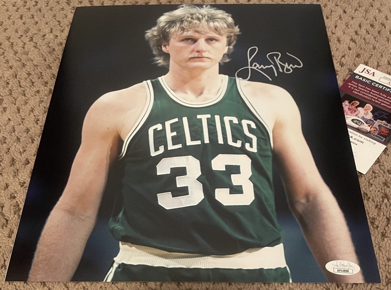 Larry Bird Autographed Signed 11X14 PHOTO BOSTON CELTICS BASKETBALL JSA LEGEND 