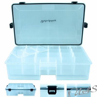DELTA FISHING XXL Qualitäts Tackle Box 35,5x23x9,2cm Wasserdicht Köder Box Sha